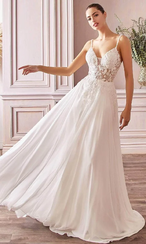 sequined gown dressesLadivine TY11 - Chiffon A-Line Bridal Gown