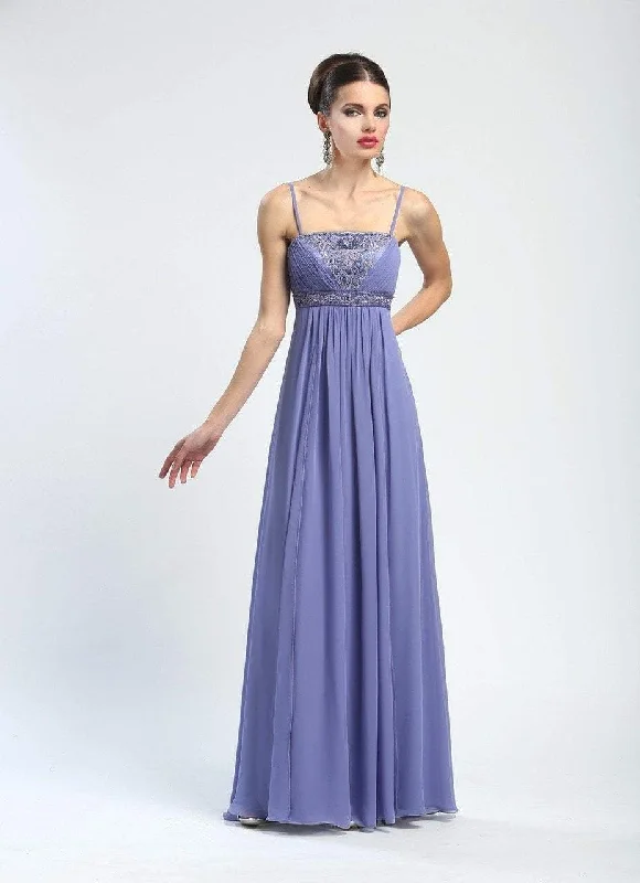 gown dress alterations adviceSue Wong - N4219SC Spaghetti Strap Empire Chiffon Gown