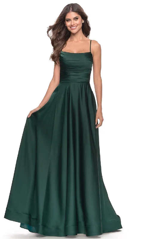 appliquéd gown dressesLa Femme 31406 - A-line Gown