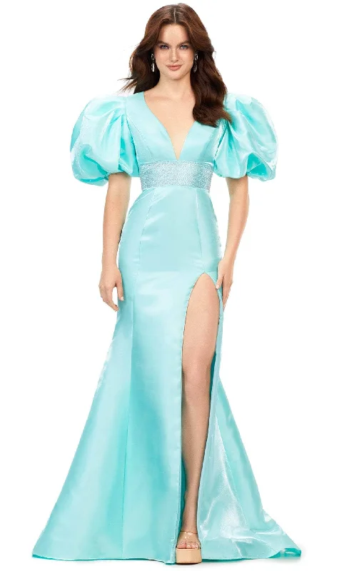 mother of the bride gown dressesAshley Lauren 11379 - Puffed Sleeved Gown