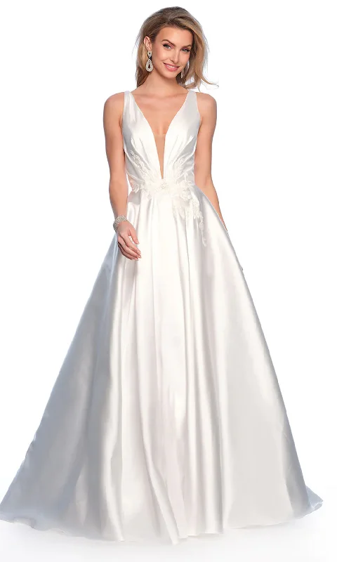 formal gown dressesDave & Johnny Bridal 12118 - Embellished Waist Bridal Gown