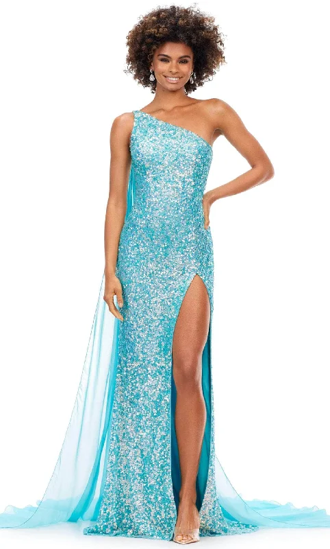 cocktail gown dressesAshley Lauren 11371 - One Shoulder Gown