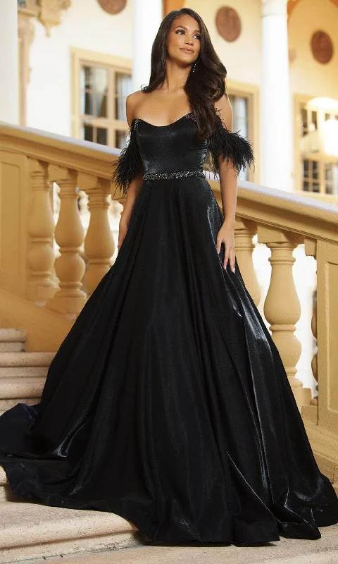 convertible gown dressesAva Presley 28570 - Off-Shoulder Ballgown