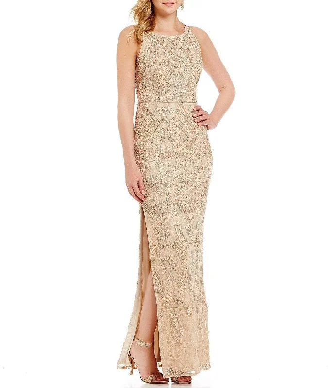 glamorous gown dressesAidan Mattox - Sleeveless Embroidered Lace Gown MD1E200658SC