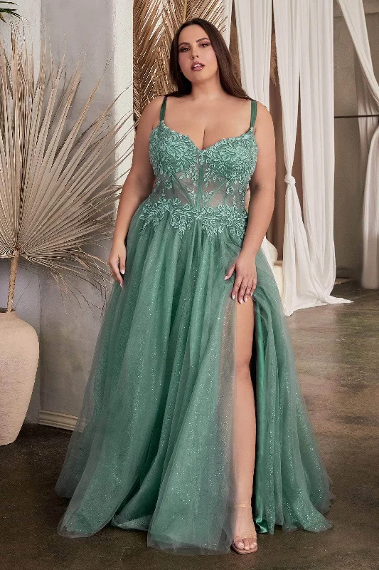 halter gown dressesLadivine C150C - Sleeveless A-line Gown