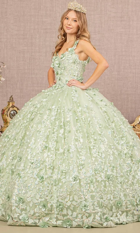 gown dress colors of the seasonElizabeth K GL3173 - Floral Ball Gown