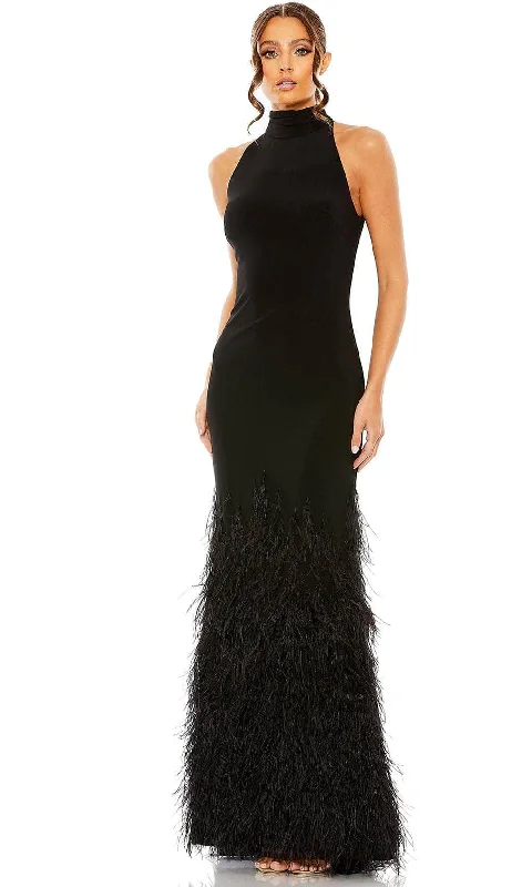 animal print gown dressesIeena Duggal 11627 - Jersey Halter Gown