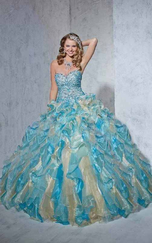 ball gown dressesTiffany Designs - 56251SC Strapless Sequin Tiered Ballgown