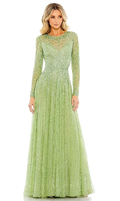 chiffon gown dressesMac Duggal 5636 - Sheer Insert A-Line Gown