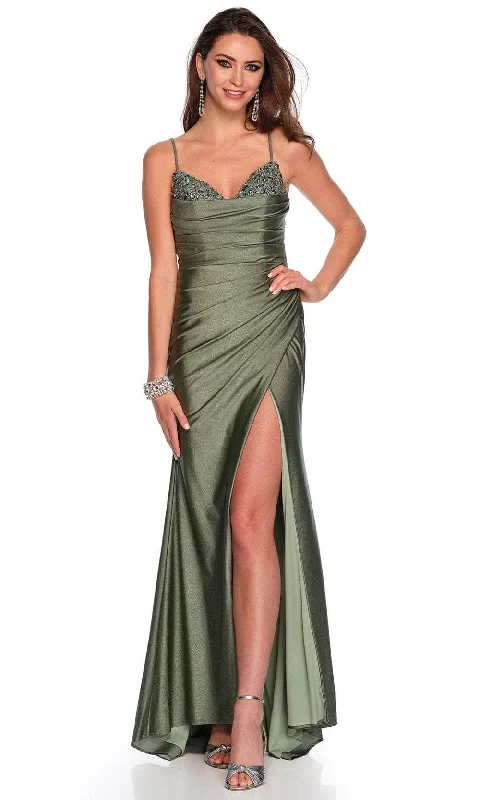 cocktail gown dressesDave & Johnny 11484 - Beaded Bust Sleeveless Gown