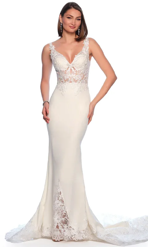 ball gown dressesDave & Johnny Bridal 10499 - Sleeveless Mermaid Bridal Gown