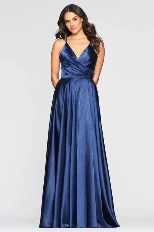 luxurious gown dressesFaviana - S10429 Sleeveless V-neck Pleated Long Gown