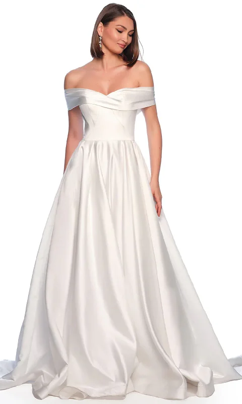 flowy gown dressesDave & Johnny Bridal 11334 - Satin A-Line Bridal Gown