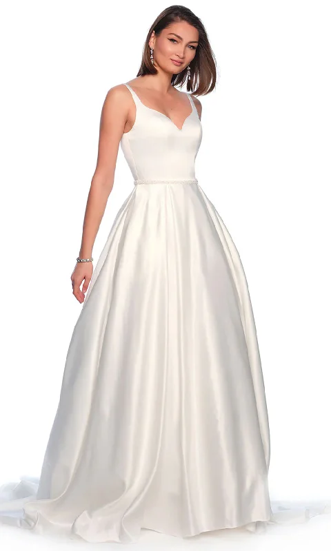 flutter sleeve gown dressesDave & Johnny Bridal 12119 - Sleeveless Satin Bridal Gown