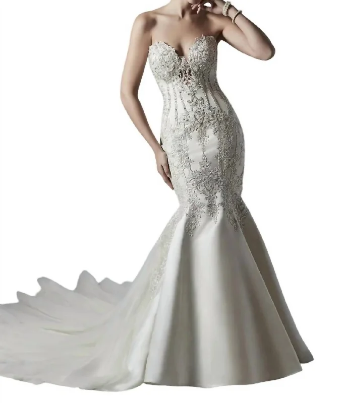 fitted wedding dressesDarren Wedding Dress In Oyster