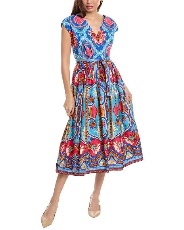 long midi dressesElie Tahari Tapestry Floral Midi Dress