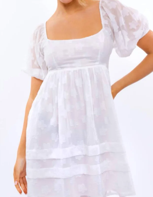 classic white Mimi dresses for weddingsDaisy Mini Dress In White