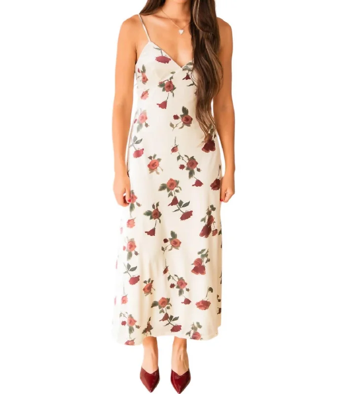 midi party dressesEternal Flower Suede Midi Dress In Cream