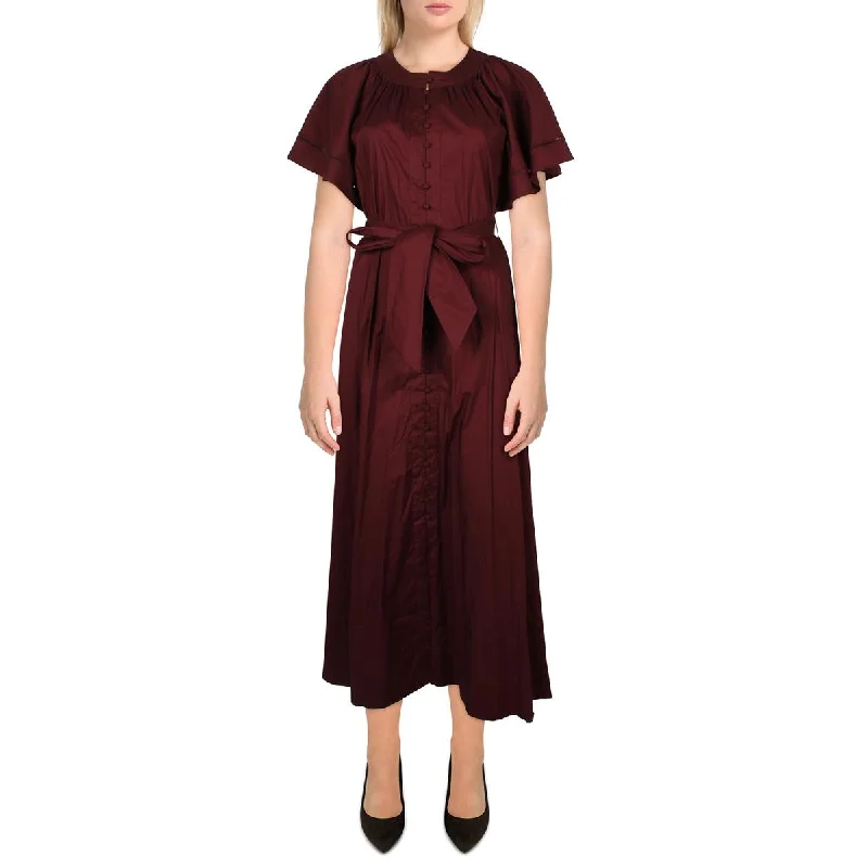 midi sheath dressesWomens Gathered Tea Length Midi Dress