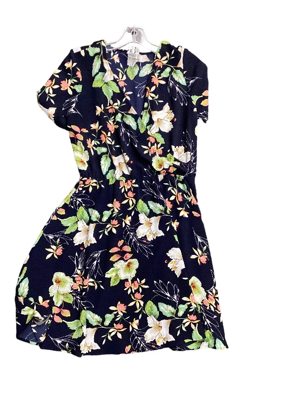 stretchy midi dressesFloral Print Dress Casual Midi Clothes Mentor, Size S