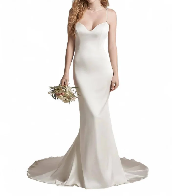 wedding dress with buttonsDinah Wedding Dress In Ivory