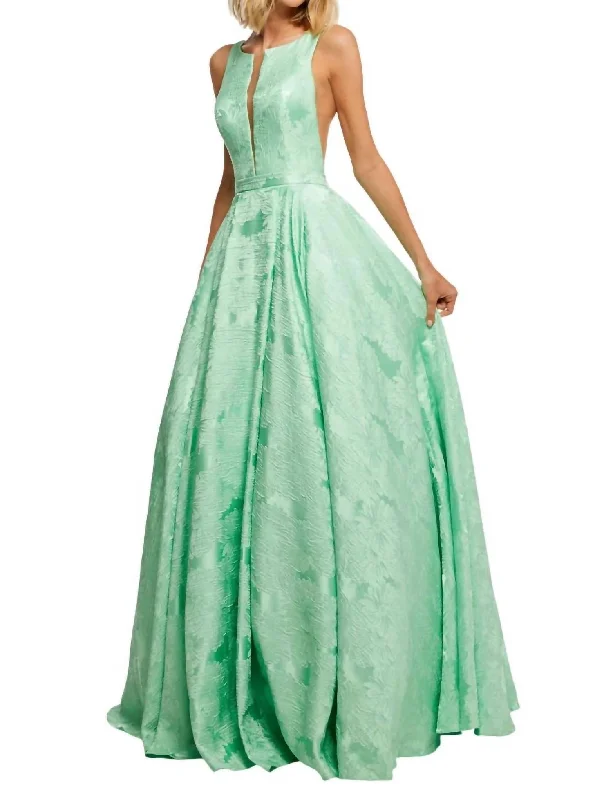 bridesmaid dresses that match wedding dressMikado Embroidered Wedding Dress In Green