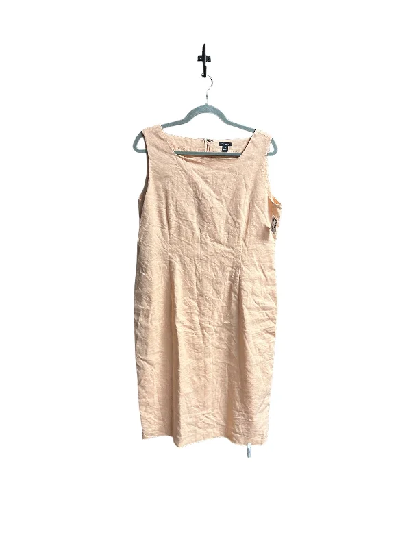 midi dresses made of silkDress Casual Midi By Ann Taylor In Peach, Size: L