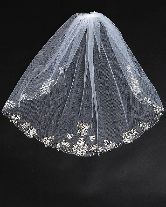 classic wedding dressesBeaded Edge Veil