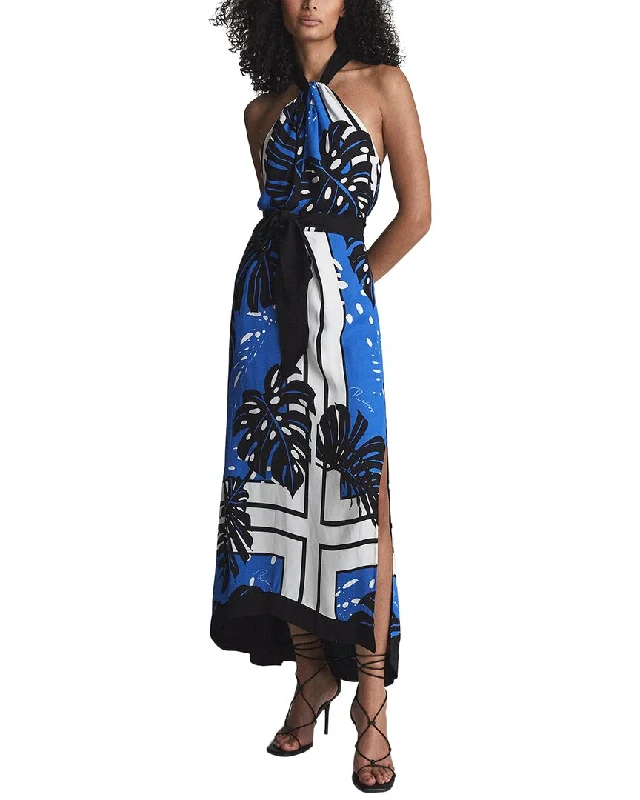 everyday midi dressesReiss Erin Print Palm Midi Dress