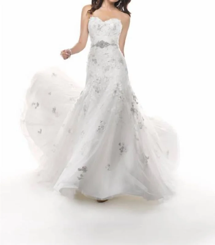 chiffon wedding dressesDelores Wedding Gown In Ivory