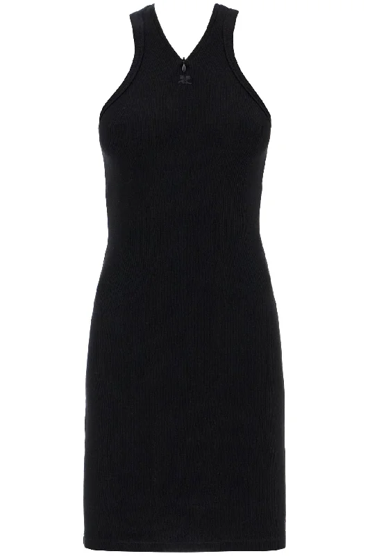 black Mimi dresses for womenCourreges Women's "90'S Criss Cross Mini