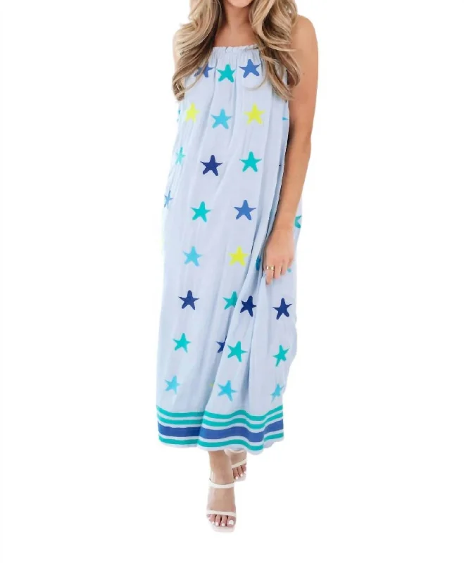 midi dresses with pocketsAli Rae Midi Dress In Blue Star