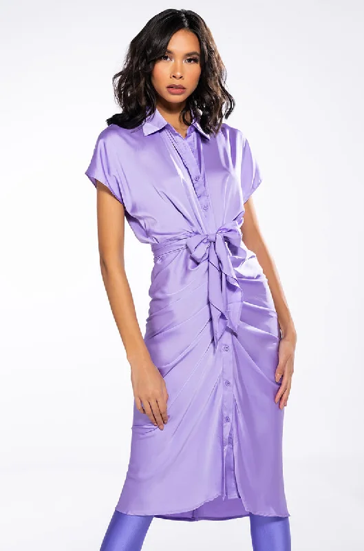 unique wedding dressesWEDDING GUEST READY SATIN TIE FRONT DRESS