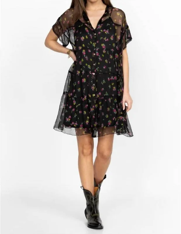 designer Mimi dresses under $100Natalia Tiered Mini Dress In Black