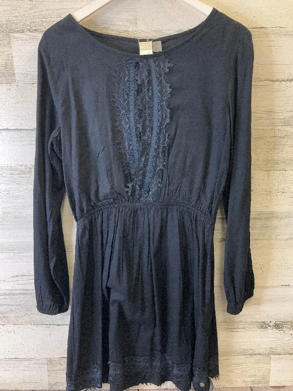 midi dresses made of silkBlack Dress Casual Midi Roxy, Size L