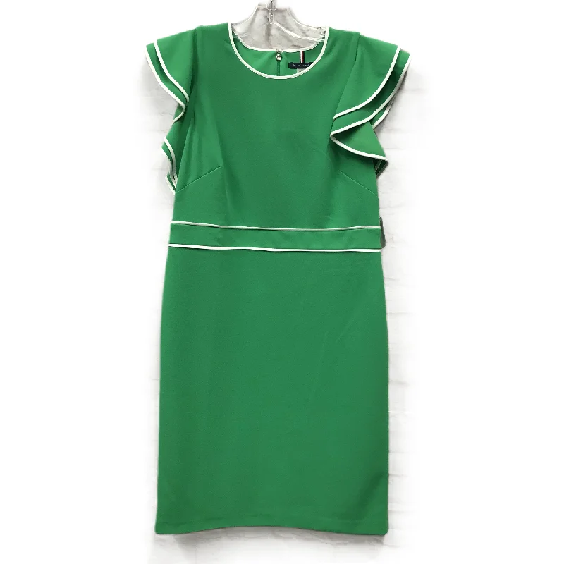 midi dresses with adjustable strapsDress Casual Midi By Tommy Hilfiger In Green, Size: 12