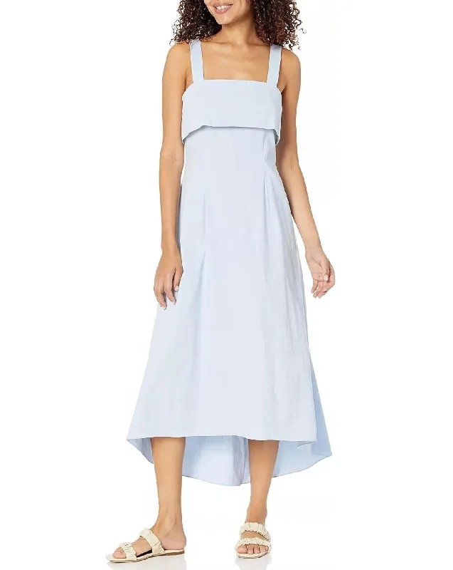 waist-cinching midi dressesFlap Midi Dress In Breeze Eco Fresh Water