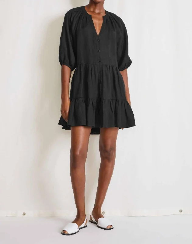 discount Mimi dresses outletLinen Mini Mitte Dress In Black