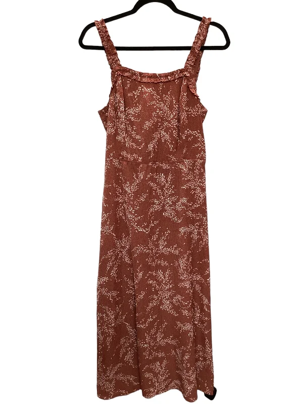 maxi-length midi dressesRed Dress Casual Midi Clothes Mentor, Size M