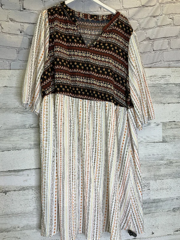 casual everyday midi dressesMulti-colored Dress Casual Midi Clothes Mentor, Size 4x