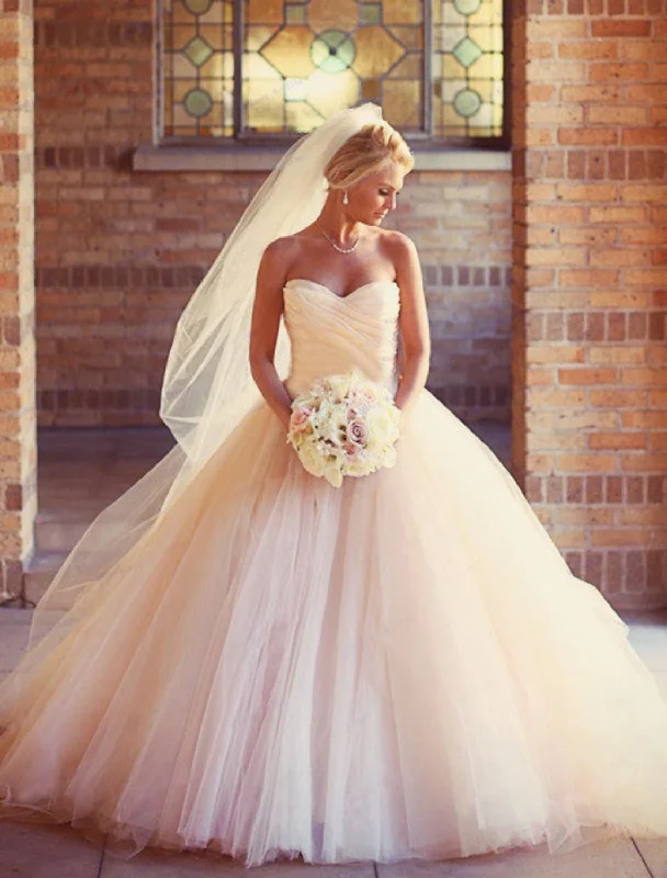 beach wedding dressesEngagement Open Back Formal Wedding Dresses Ball Gown Strapless