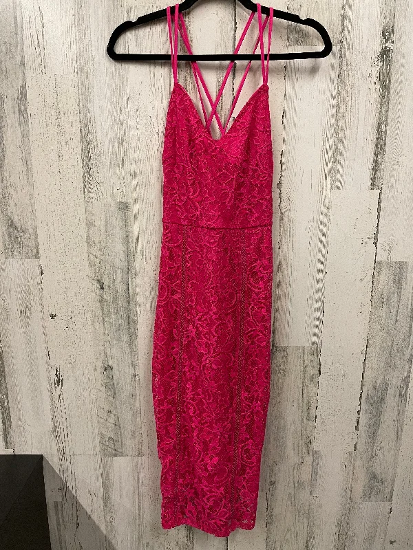 midi dresses without sleevesDress Casual Midi By Shoedazzle In Pink, Size: Xs