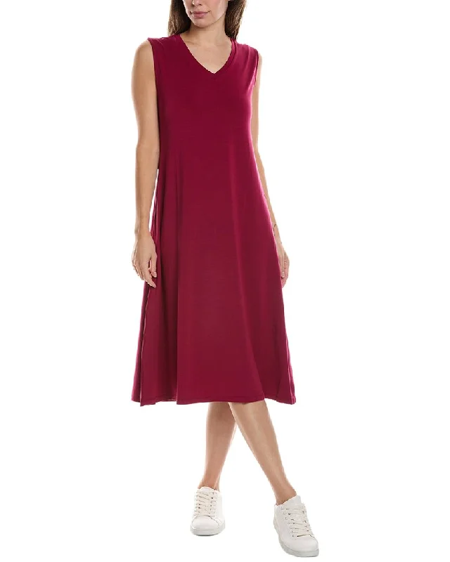 midi cocktail dressesEILEEN FISHER V-Neck Midi Dress