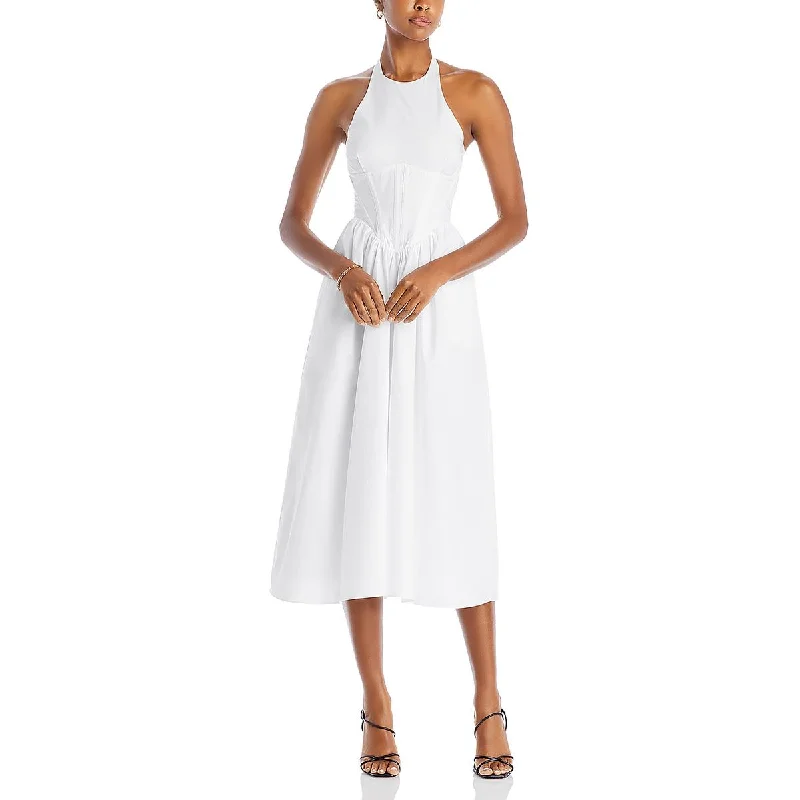 cotton midi dressesKylen Womens Poplin Halter Midi Dress