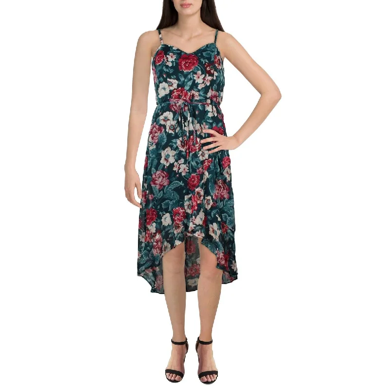 fitted midi dressesWomens Floral Print Midi Maxi Dress