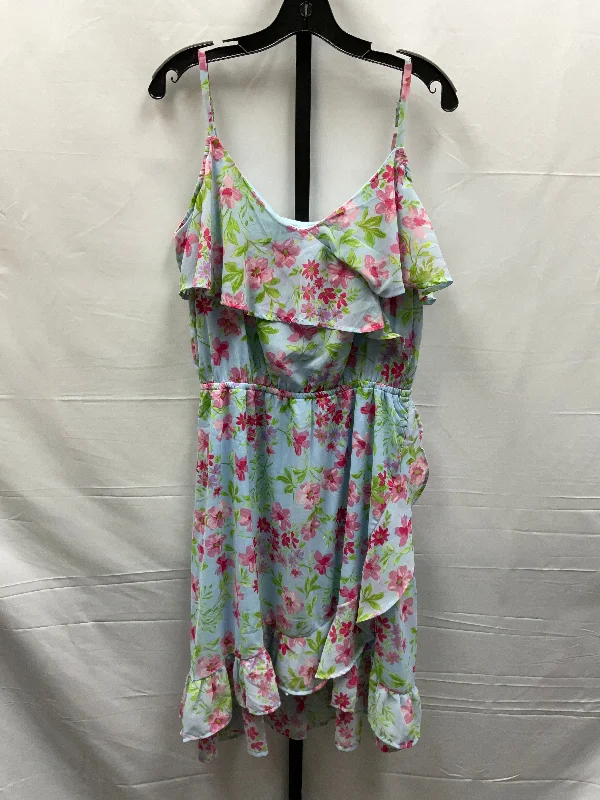 midi dresses with buttonsFloral Print Dress Casual Midi Clothes Mentor, Size Xl