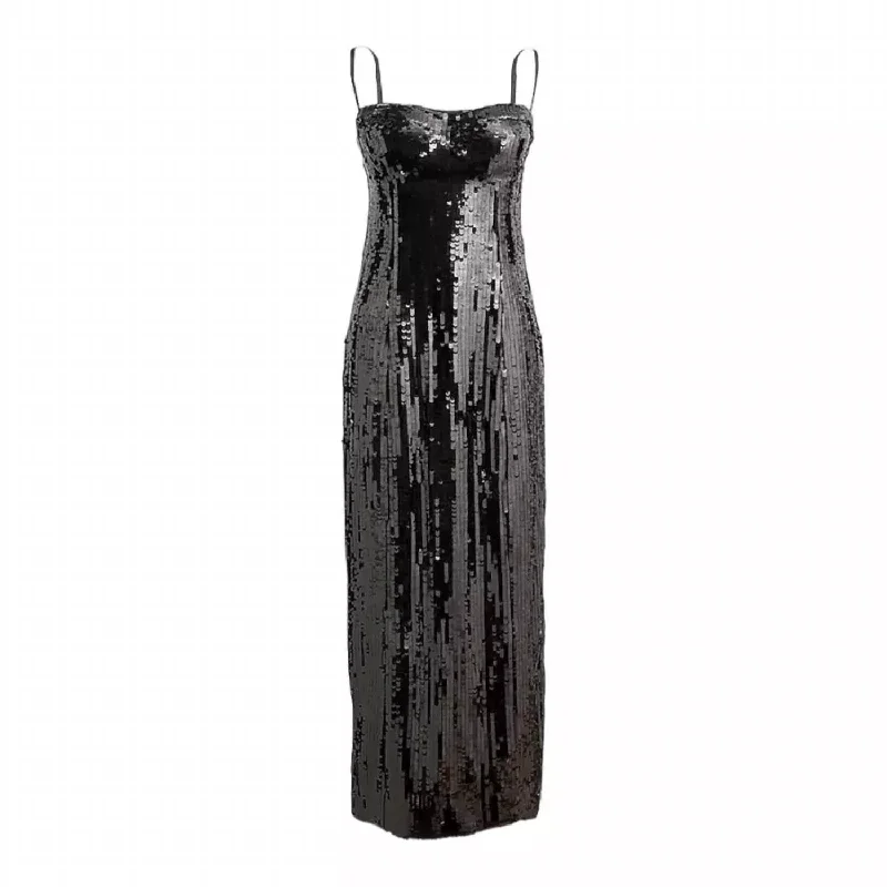 body-hugging midi dressesCollection Sequin Bustier Midi Dress In Black