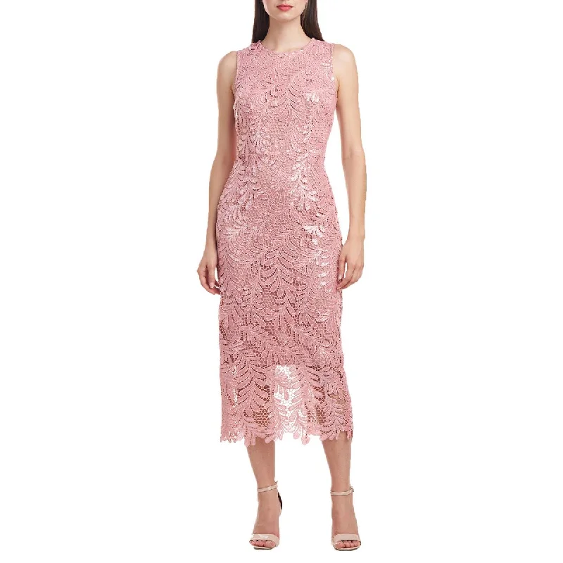 plus-size casual midi dressesWomens Lace Sequin Midi Dress