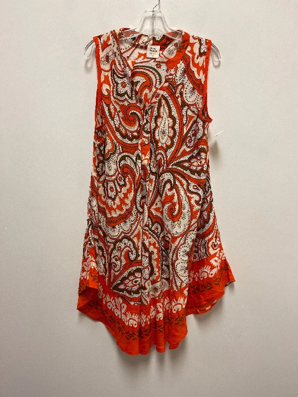 elegant evening midi dressesOrange Dress Casual Midi Clothes Mentor, Size 3x