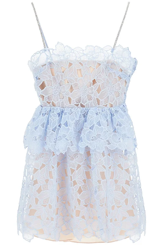 affordable Mimi dressesSelf Portrait Women's Mini Organza Lace Dress In 9